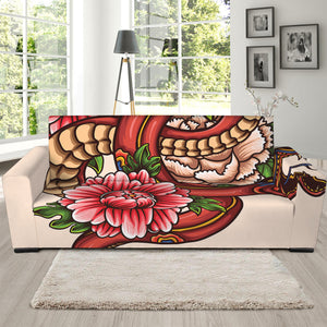 Japanese Snake Tattoo Print Sofa Slipcover