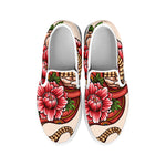 Japanese Snake Tattoo Print White Slip On Shoes