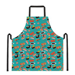 Japanese Sushi And Rolls Pattern Print Apron
