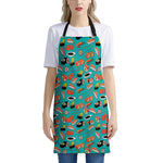 Japanese Sushi And Rolls Pattern Print Apron