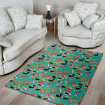 Japanese Sushi And Rolls Pattern Print Area Rug