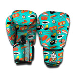 Japanese Sushi And Rolls Pattern Print Boxing Gloves