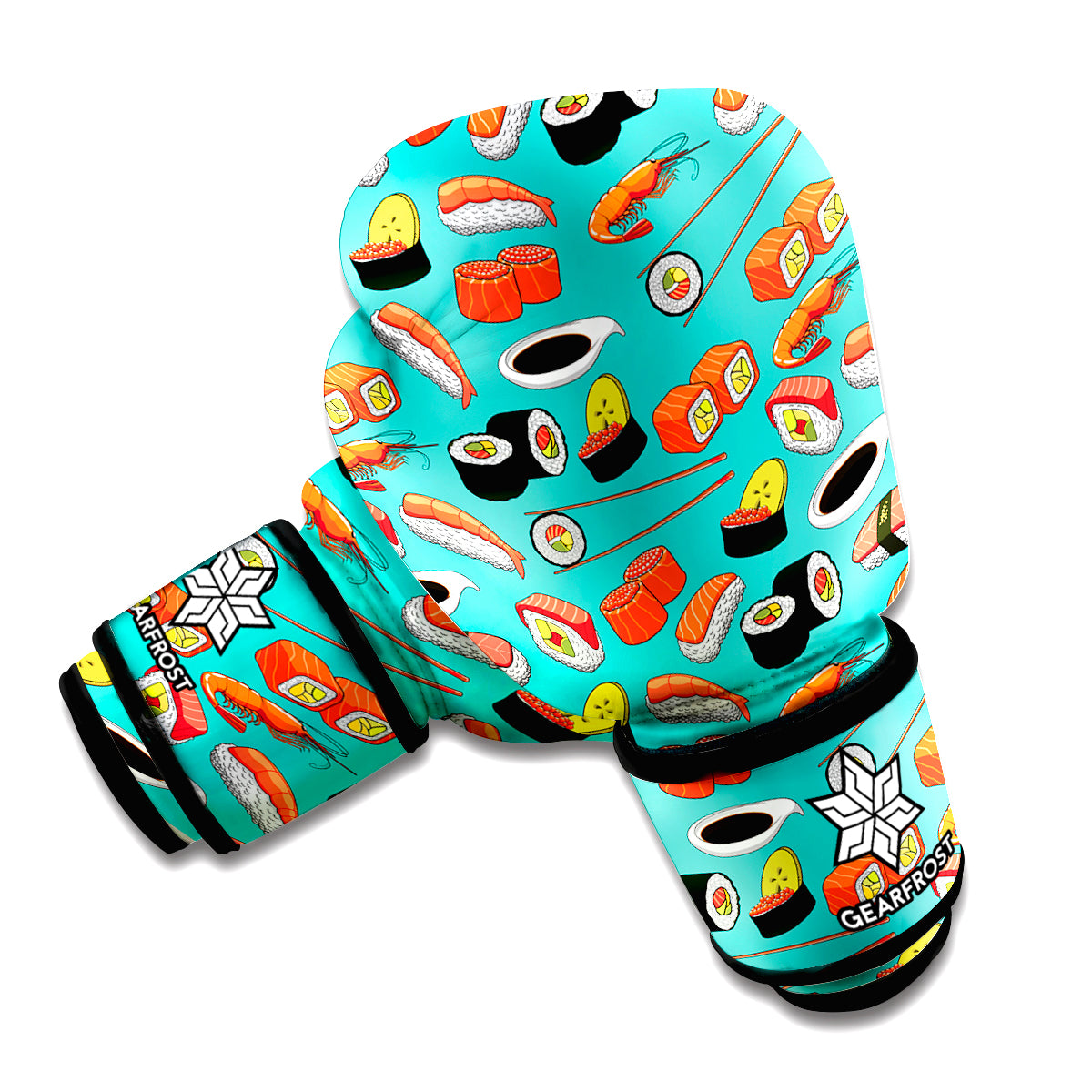 Japanese Sushi And Rolls Pattern Print Boxing Gloves