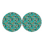 Japanese Sushi And Rolls Pattern Print Car Coasters