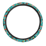 Japanese Sushi And Rolls Pattern Print Car Steering Wheel Cover