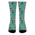 Japanese Sushi And Rolls Pattern Print Crew Socks