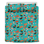 Japanese Sushi And Rolls Pattern Print Duvet Cover Bedding Set