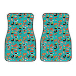 Japanese Sushi And Rolls Pattern Print Front Car Floor Mats