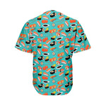Japanese Sushi And Rolls Pattern Print Men's Baseball Jersey