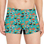 Japanese Sushi And Rolls Pattern Print Men's Boxer Briefs
