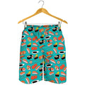 Japanese Sushi And Rolls Pattern Print Men's Shorts