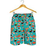Japanese Sushi And Rolls Pattern Print Men's Shorts