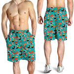 Japanese Sushi And Rolls Pattern Print Men's Shorts