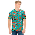 Japanese Sushi And Rolls Pattern Print Men's T-Shirt