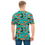 Japanese Sushi And Rolls Pattern Print Men's T-Shirt