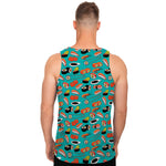 Japanese Sushi And Rolls Pattern Print Men's Tank Top