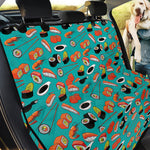 Japanese Sushi And Rolls Pattern Print Pet Car Back Seat Cover