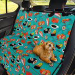 Japanese Sushi And Rolls Pattern Print Pet Car Back Seat Cover