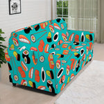 Japanese Sushi And Rolls Pattern Print Sofa Cover