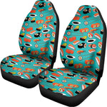Japanese Sushi And Rolls Pattern Print Universal Fit Car Seat Covers