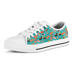 Japanese Sushi And Rolls Pattern Print White Low Top Shoes