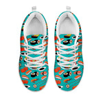 Japanese Sushi And Rolls Pattern Print White Sneakers