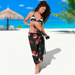 Japanese Sushi Pattern Print Beach Sarong Wrap