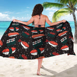 Japanese Sushi Pattern Print Beach Sarong Wrap