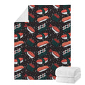 Japanese Sushi Pattern Print Blanket