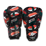 Japanese Sushi Pattern Print Boxing Gloves