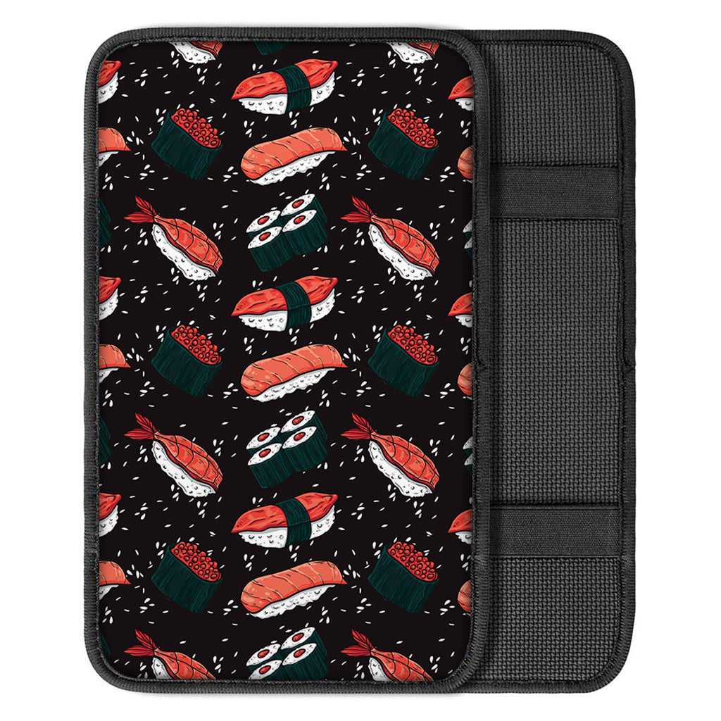 Japanese Sushi Pattern Print Car Center Console Cover