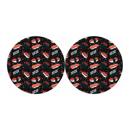 Japanese Sushi Pattern Print Car Coasters