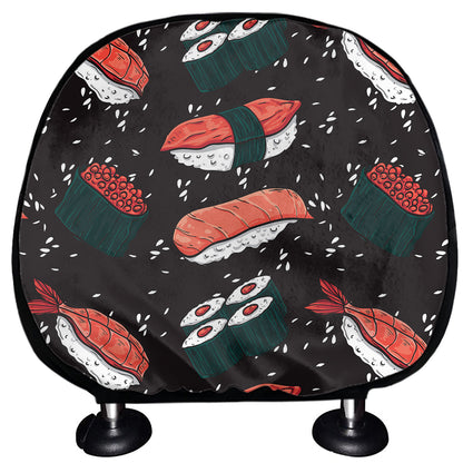 Japanese Sushi Pattern Print Car Headrest Covers