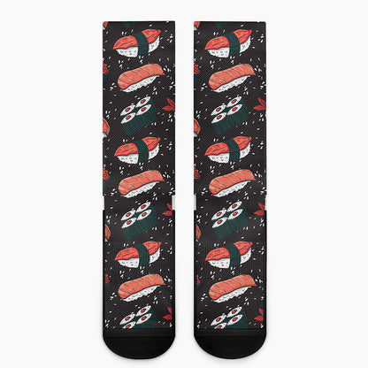 Japanese Sushi Pattern Print Crew Socks