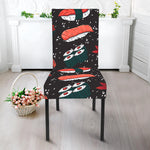 Japanese Sushi Pattern Print Dining Chair Slipcover