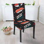 Japanese Sushi Pattern Print Dining Chair Slipcover