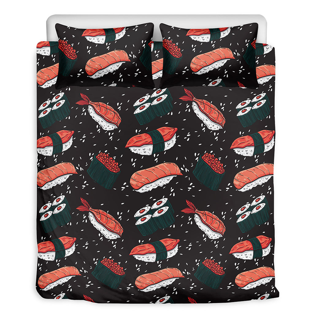 Japanese Sushi Pattern Print Duvet Cover Bedding Set