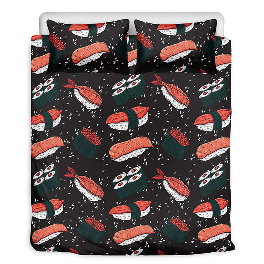 Japanese Sushi Pattern Print Duvet Cover Bedding Set