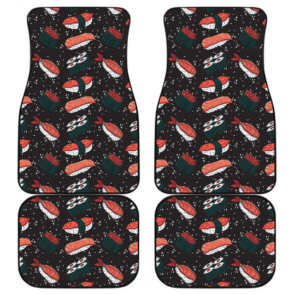 Japanese Sushi Pattern Print Front and Back Car Floor Mats