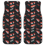 Japanese Sushi Pattern Print Front and Back Car Floor Mats