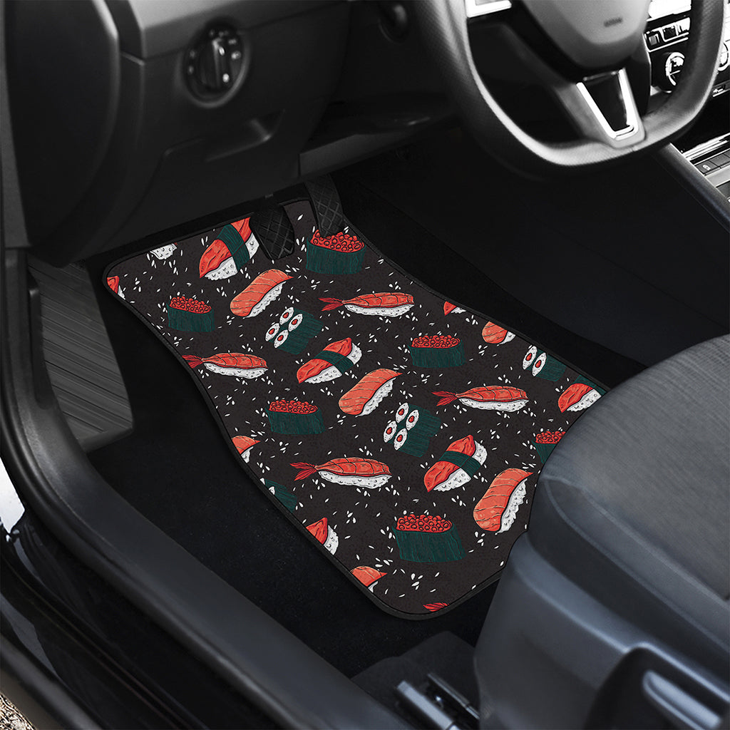 Japanese Sushi Pattern Print Front and Back Car Floor Mats