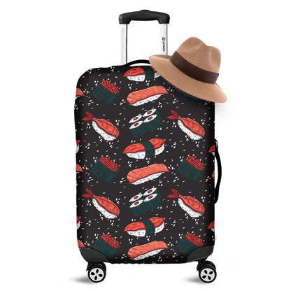 Japanese Sushi Pattern Print Luggage Cover