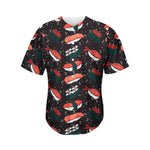 Japanese Sushi Pattern Print Men's Baseball Jersey