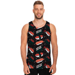 Japanese Sushi Pattern Print Men's Tank Top