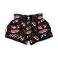 Japanese Sushi Pattern Print Muay Thai Boxing Shorts