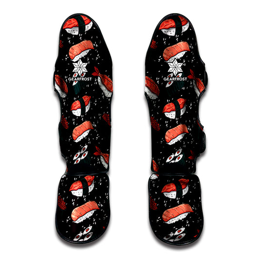 Japanese Sushi Pattern Print Muay Thai Shin Guard