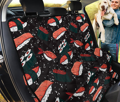 Japanese Sushi Pattern Print Pet Car Back Seat Cover