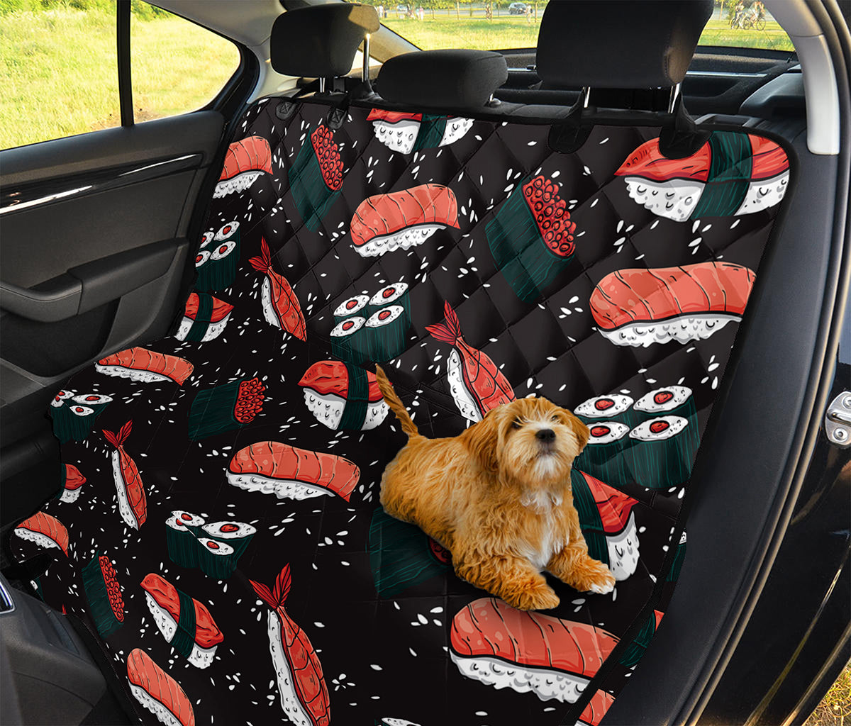 Japanese Sushi Pattern Print Pet Car Back Seat Cover