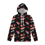 Japanese Sushi Pattern Print Pullover Hoodie