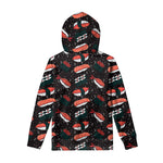 Japanese Sushi Pattern Print Pullover Hoodie